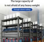5-Tier Metal Shelving Unit - Adjustable Industrial Sto Rack for Ga Basement & Warehouse 72" H x 35" W x 20" D Easy Assembly White Steel - Image 2