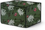 Stylista Microwave Oven Cover for Panasonic 27 L Convection NN-CT645BFDG Petals Pattern Green - Image 6