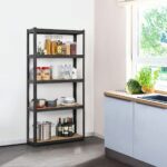Yaheetech 2PCS Heavy Duty 5 Tier Garage Shelving Units Metal Storage Shelves Shed Utility Rack,180cm x 90cm x 30cm,175KG Per Shelf,Black - Image 9