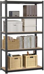 DAYONG 5 Tier Garage Shelving, Adjustable Storage Shelving Unit, Metal Storage Shelves Utility Rack for Basement, Warehouse, Pantry, 183cm H x 90cm W x 40cm D, 175kg Capacity Per Shelf