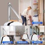 Retractable Clothes Rack, Stealth Clothes Drying Hangers, Wall Mounted Folding Clothes Hanger Drying Rack for Laundry Room Closet Storage Organization (Sliver) - Image 6