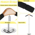 Sintuff Adjustable T Shirt Display Flexible Shoulder Stand Shirt Rack Portable Hanging Black Metal Clothes Hanger Rack for Clothing Garment Coat Retail Vendor, Height 16-27.9 Inch (2 Pcs) - Image 4