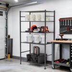 BolDuck 5 Tier Shelf Organizer Rack, Metal Shelving Unit with Adjustable Leveling Feet, Space-Saving Storage Shelves for Garage Closet Laundry Bathroom Kitchen Pantry, 33.07”Wx12.6”Dx72.04”H,Black - Image 8