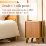 Clothes Rack with Storage Cabinet Clothing Hanging Rail, Open Wardrobe Coat Stands Free Standing Garment Rack for Bedroom, Living Room, Hallway, Bamboo Clothes Rack - Image 5