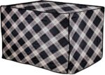 Stylista Microwave Oven Cover for Samsung 28 L Convection MC28M6055CK/TL Checkered Pattern Cream - Image 7
