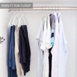 Premium Velvet Hangers (Pack of 50) Heavyduty- Non Slip No Shoulder Bump Suit Hangers - Chrome Hooks,Space Saving Clothes Hangers,Rounded Hangers for Coat,Sweater,Jackets,Pants,Shirts(White), one size - Image 7