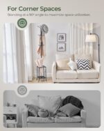 CHOEZON Coat Rack Freestanding, Coat Tree with Umbrella Holder, Entryway Hanger Stand with12 Hooks, Metal Hall Tree for Bags, Coats, Hats, Entryway, Hallway, Living Room, Bedroom, Office Black TYM01BB - Image 8