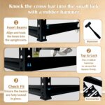 JD FRESH 3-Tier Adjustable Metal Storage Rack/36x18x18 Inch Boltless Shelving Unit/Standing Shelf Unit/Organizer for Home, Garage, Office/Heavy Duty Display Rack with Metal Frame (Black) - Image 8