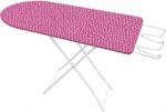 Toshionics Ironing Board 90cm x 34cm - Ironing Table with study Steel Legs | 4 Adjustable height Ironing Stand with steel Iron Rest Foldable Multicolor Design