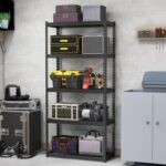 Goplus 5-Tier Metal Shelving Unit, Heavy Duty Wire Storage Rack with Anti-Slip Foot Pads, Height Adjustable Shelves for Warehouse, Kitchen, Living Room, Garage, 15.5" D×35.5" W×72" H - Image 9