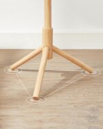 VASAGLE Wooden Coat Stand on Feet Tree Shaped 8 Hooks 3 Adjustable Heights for Clothes, Hats, Bags, Entryway, Living Room, Bedroom, Office, Woody Colour RCR004N01 - Image 4