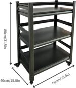 Heavy Duty 3/5-Tier Storage Rack Boltless Adjustable Metal Shelving Unit for Kitchen Pantry Office - Industrial Shelves (60x40x80cm) - Image 2