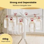 Tripod Clothes Drying Rack, Garment Rack Portable and Foldable Space Saving Laundry Drying Rack - Drying Rack Clothing Floor Folding Balcony Bedroom Household Aluminum - Image 4