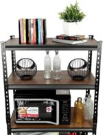 Ash & Roh® - Adjustable Section Rack & Shelves Industrial Storage Shelving Unit Boltless Rivet |5 Sections (Height 5.3 ft. | Length 2.8 ft. | Dimension 1.4ft (5 Section) - Image 7