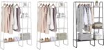 SunnyPoint Freestanding Clothes Garment and Accessories, Organizer Closet Rack (BLK) - Image 3