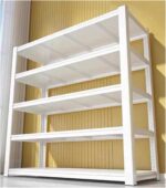 Garage Shelves 5-Tier Metal Shelving Unit, Heavy Duty Adjustable Storage Rack, Boltless Assembly, Industrial Utility Shelf Rack For Supermarket Kitchen Balcony(150x40x160cm)