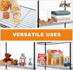 EFINE 5-Shelf Shelving Units and Storage on Wheels with Shelf Liners Set of 5, NSF Certified, Adjustable Carbon Steel Wire Shelving Unit Rack for Garage, Kitchen, Office(63H X 30W X 14D) - Image 4