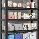 Garage Shelves 5-Tier Metal Shelving Unit, Heavy Duty Adjustable Storage Rack, Boltless Assembly, Industrial Utility Shelf Rack For Supermarket Kitchen Balcony(80x50x160cm)