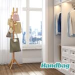 Coat Rack Freestanding, Bamboo Cactus Coat Tree, Adjustable Height Wooden Coat Stand with 6 Hooks, kids coat rack, Used In The Bedroom Living Room, Office To Hang Clothes, Hats, Bags - Image 5