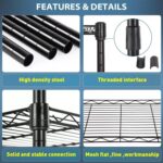 STORACK 5 Shelf Heavy Duty Rack Heights Adjustable Wire Shelvig Metal Rack Shelves Storage Organizer Multipurpose Storage for Home Kitchen Office Garage 24X14X72 Inch Chrome - Image 7
