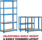 Rhino Racking - 5 Tier Heavy-Duty Industrial Storage Shelves - Blue - 180x90x45cm - Image 6