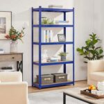 Garage Shelving Heavy Duty Storage Shelves 5 Tier Metal Storage Shelving Unit Adjustable Garage Storage Shelves for Craft Warehouse Pantry Basement Closet Pantry Shelf 71"H x 35.4"W x 17.7"D (Blue) - Image 2