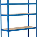Rhino Racking - 5 Tier Heavy-Duty Industrial Storage Shelves - Blue - 180x120x45cm