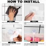 PINKE 3 Compartment Bathtub Toy Storage Bag, Quick Access Bath Toy Holder, Baby Shower Games, Bath Tub Quick Dry, White - Image 6