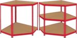 Monster Racking Z-Rax Corner Garage Shelving Unit - 5 Tier Heavy Duty Rack for Storage Steel Utility Shelves | Metal & MDF Boltless Assembly System | 183cm x 90cm x 45cm - Image 3