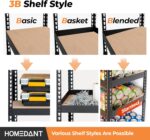 HOMEDANT 28" W 5 Tier Heavy Duty Garage Shelving Adjustable Metal Rack Storage Shelves Standing Shelf Unit Organizers Pantry Closet Black 1Pack - Image 6