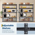PeakPursuit Storage Shelving Unit, 5-Tier Adjustable Metal Storage Shelves, 60" L x 24" W x 72" H Heavy Duty Garage Storage Shelves for Kitchen Pantry Basement Bathroom Laundry - Image 7
