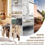 BOQORAD Tripod Clothes Drying Rack,Drying Rack Clothing Foldable,Standing Dry Racks,Laundry Drying Rack,Clothes Hanger Rack,Laundry Rack Folding,Collapsible,Retractable(16 Aluminium Poles) - Image 6