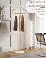 Gold Cloud Coat Rack, Freestanding Clothes Rack with Heavy Duty Marble Base, Gold Clothes Display Stand, Small Space Coat Tree for Corner, Bedroom, Boutique, Entryway - Image 9
