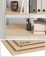 SONGMICS 5-Tier Shelving Unit, Set of 2 Steel Shelving Unit for Storage, Boltless Assembly, for Garage, Shed, Load Capacity 650 kg Each, 30 x 75 x 150 cm, Silver GLR030E02 - Image 8
