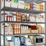 45.5''W Storage Shelves for Storage 5 Tier Adjustable Heavy Duty Metal Industrial Utility Shelving Unit for Kitchen, Pantry, Warehouse, Basement, Dorm 45.5" W x 71" H x 17.5" D (5 Tier)