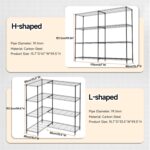 M MZG 4 Tiers Shelf Metal Storage Shelves - Image 3