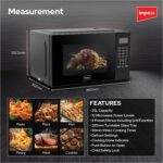 Impex 25L Digital Grill Microwave Oven with850W Power, 9 Preset Menus, 1000W Grill Output, Child SafetyLock,10 Power Levels, Defrost Settings, 285mm Glass Turntable, Timer, Push Button Door_MO 8125DGB - Image 4