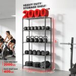Xcity Storage Shelves, 5 Tier Heavy Duty Metal Shelving Unit, 2000 LBS Capacity Adjustable Steel Wire Shelf Organizer for Pantry, Kitchen, Garage, 14" D x 30" W x 60" H, Black - Image 2