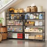 Storage Shelves, 5-Tier Metal Shelving Unit with Adjustable Feet, Heavy-Duty Shelf Organizer for Garage, Kitchen, Pantry and Closet Organization, 36.4" x 11.8" x 68.3", Black - Image 2