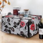 Glassiano Floral and Multi Printed Microwave Oven Cover for Samsung 28 Litre Convection Microwave Oven MC28H5025VB/TL, Black - Image 2