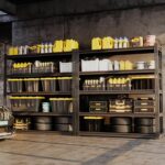Lauxery 5 Tier Metal Garage Shelving Unit 72x48x24-3000LBS Heavy Duty Storage Rack, Adjustable Boltless Wide Shelves, Freestanding Utility Shelf - Image 7