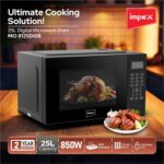 Impex 25L Digital Grill Microwave Oven with850W Power, 9 Preset Menus, 1000W Grill Output, Child SafetyLock,10 Power Levels, Defrost Settings, 285mm Glass Turntable, Timer, Push Button Door_MO 8125DGB - Image 2