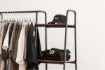 IRIS Metal Garment Rack with Wood Shelves, Black and Dark Brown, PI-B3 - Image 7