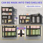 Garage Shelving Unit Rustproof 72"H3000bls Heavy Duty Storage Shelves Easy Assembly 5 Tier Adjustable Metal Steel Utility Shelf Rack Garage Storage Organize for Tools Garage,Basement,Warehouse - Image 6