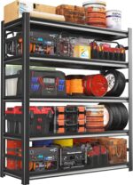 78" H|48" W All-Metal Garage Shelving Unit and Storage-Easy Assembly Shelves 5-Tier Rack|Heavy-Duty Adjustable Shelf|Steel Waterproof Rust-Resistant Shelves for Industrial,Warehouse,Basement