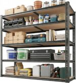 REIBII 2500LBS Garage Shelving 72''H Storage Shelves Heavy Duty Shelving 5 Tier Metal Shelves for Garage Shelves Adjustable Shelving Units and Storage for Closet Pantry Shelf, 72" H x 40" W x 20" D - Image 4