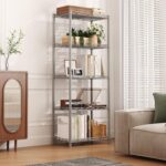 HOMEFORT 5-Tier Wire Shelving 5 Shelves Unit Metal Storage Rack Durable Organizer Perfect for Pantry Closet Kitchen Laundry Organization in Grey,21”Wx14”Dx61”H - Image 5