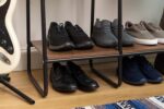 IRIS Metal Garment Rack with Wood Shelves, Black and Dark Brown, PI-B3 - Image 4