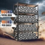 5-Tier Heavy Duty Metal Shelving Unit 183H x 90W x 30.5Dcm, 900KG Capacity, Adjustable Corner Shelf Rack for Storage, Boltless Assembly Pantry - Image 4