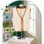 Qunclay Adjustable T Shirt Display Stand Flexible Mannequin Torso Shoulder Shirt Rack Portable Metal Clothes Hanger Rack Dress Form Stand for Vendor Jacket Coat, Height 16-27.9 Inch, Black(1 Pcs) - Image 6